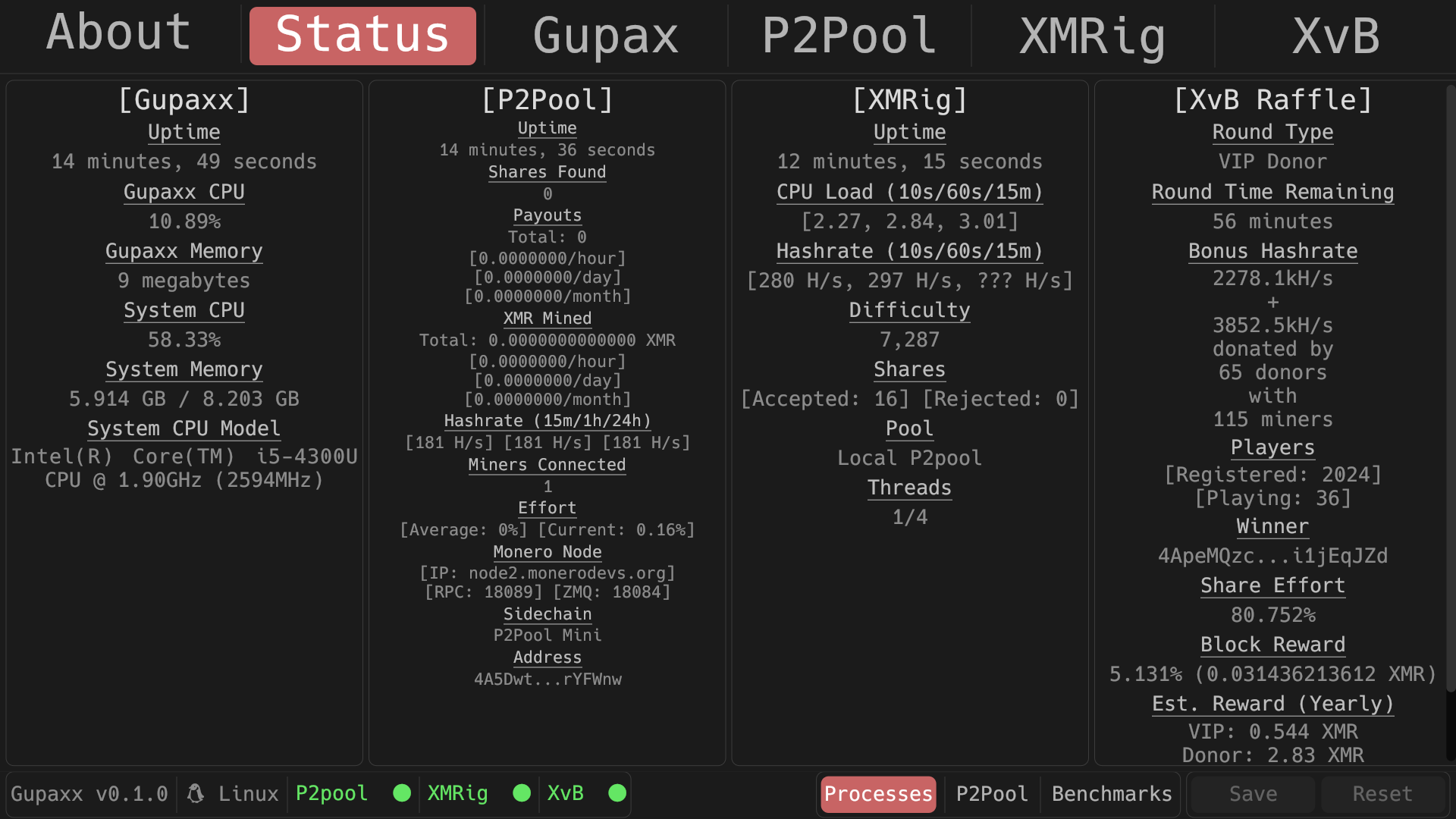 XvB raffle stats