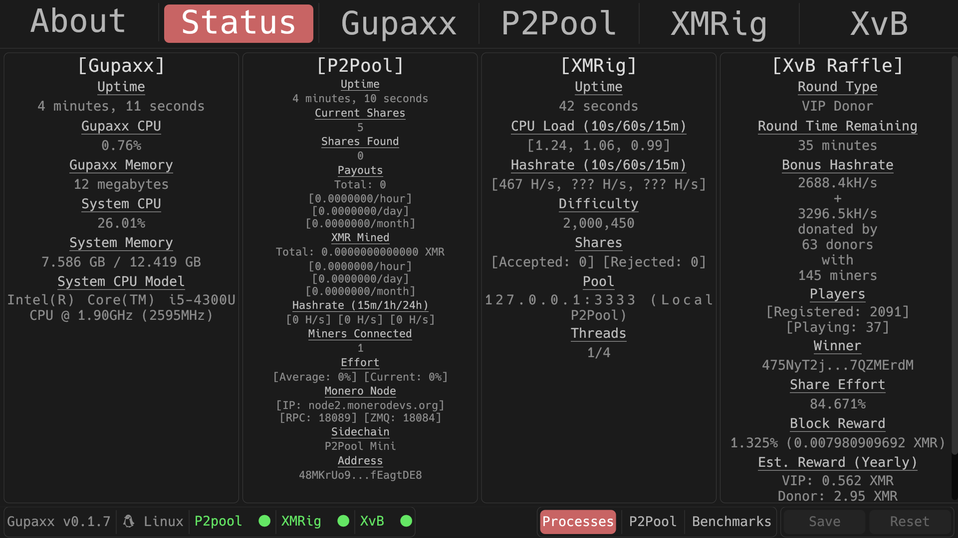 XvB raffle stats